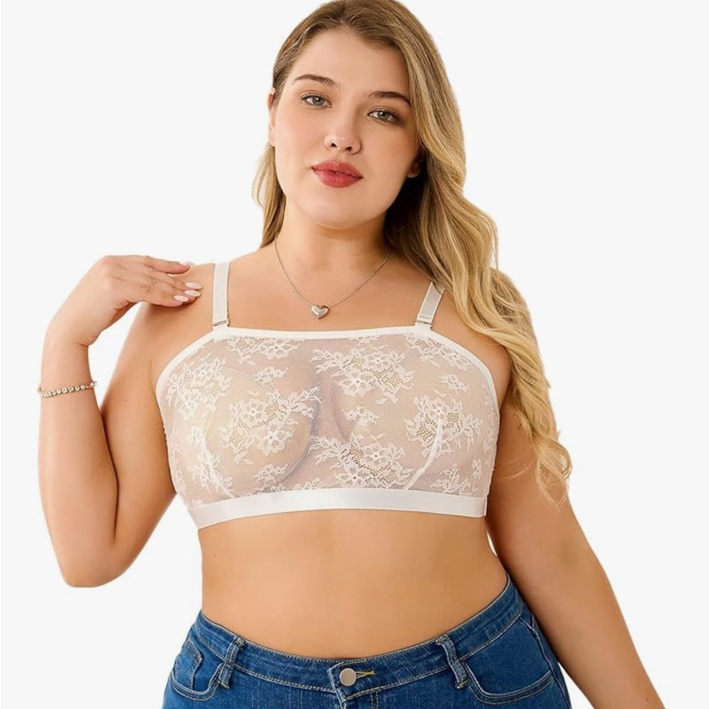 Elegant White Lace Bralette